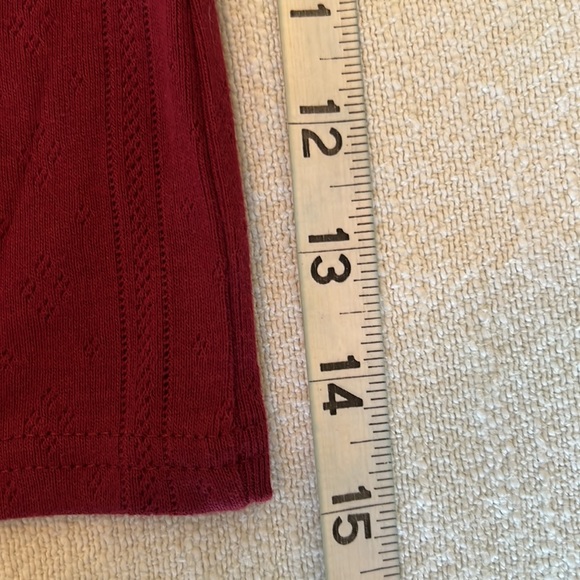Burgandy Pointelle Top - Picture 10 of 11